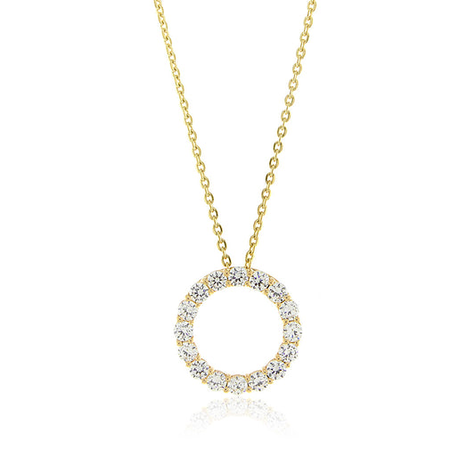 Gump's Signature Diamond Circle Pendant Necklace