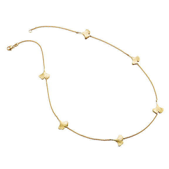 Gump's x Gudrun Langner Ginkgo Leaf Station Necklace