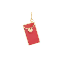 Gump's Signature Red Envelope Enameled Charm with Shou