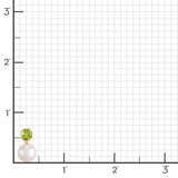 Octagonal Peridot & Pearl Drop Earrings