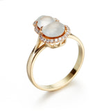 Gump's Signature Icy Jade & Diamond Gourd Ring