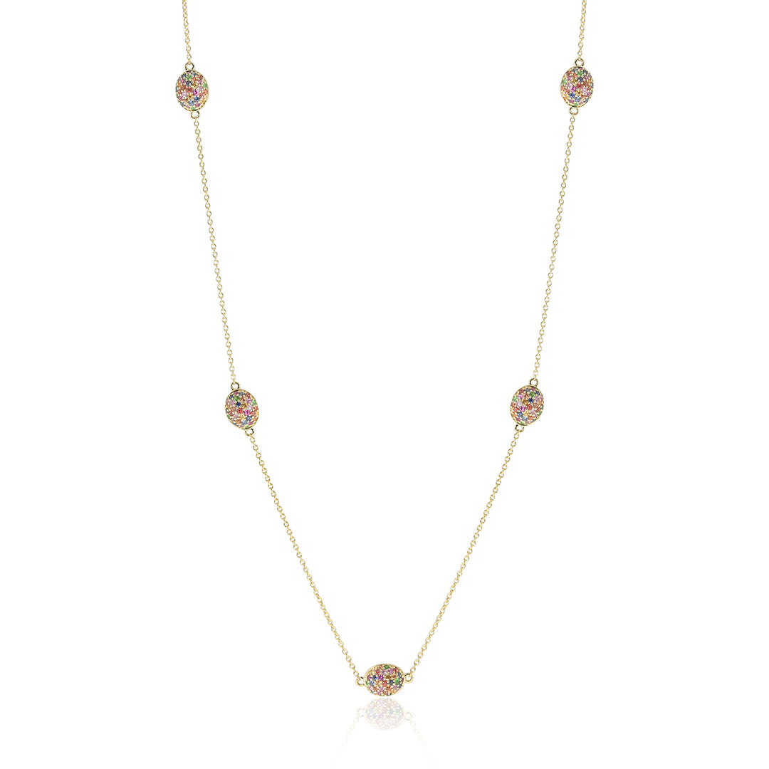 Gump's Signature Station Necklace in Multi-Colored Gemstones