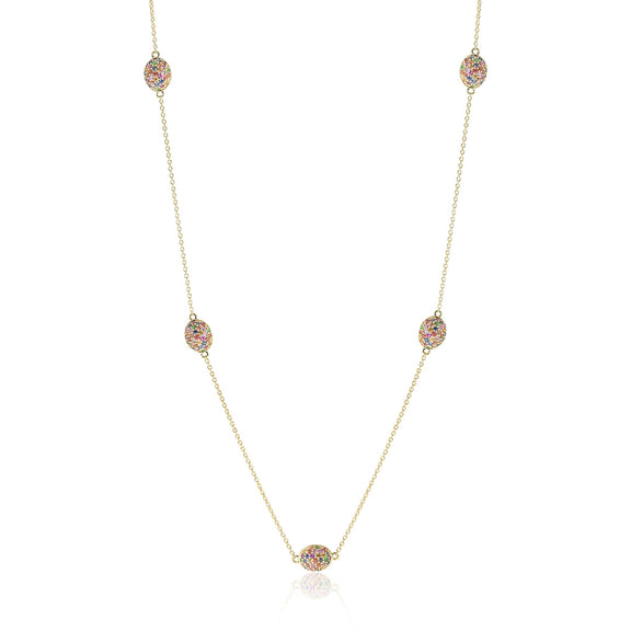 Gump's Signature Station Necklace in Multi-Colored Gemstones