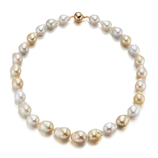 Gump's Signature 12-16mm Baroque White & Golden South Sea Pearl Necklace