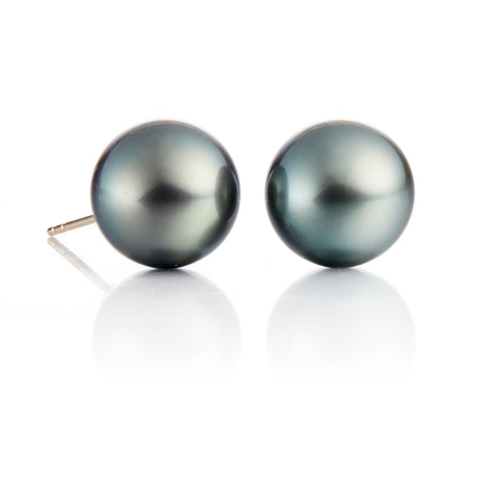 Gump's Signature 13mm Gray Tahitian Pearl Earrings