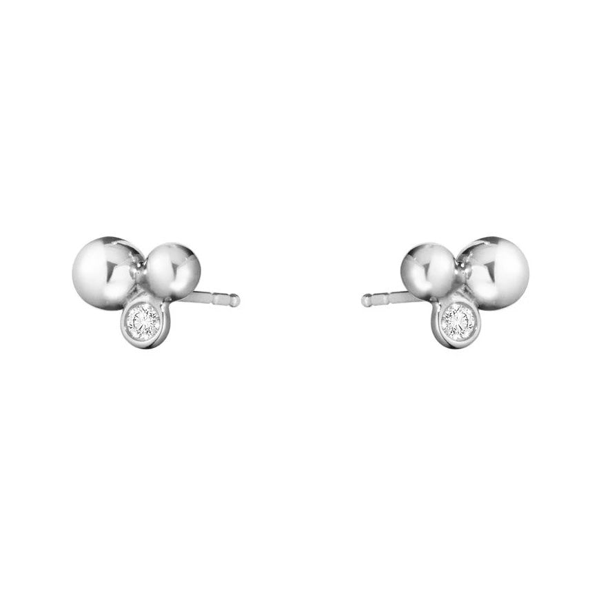 Georg Jensen Diamond Moonlight Grapes Stud Earrings