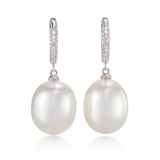 Chelsea Earrings in South Sea Pearls & Diamonds