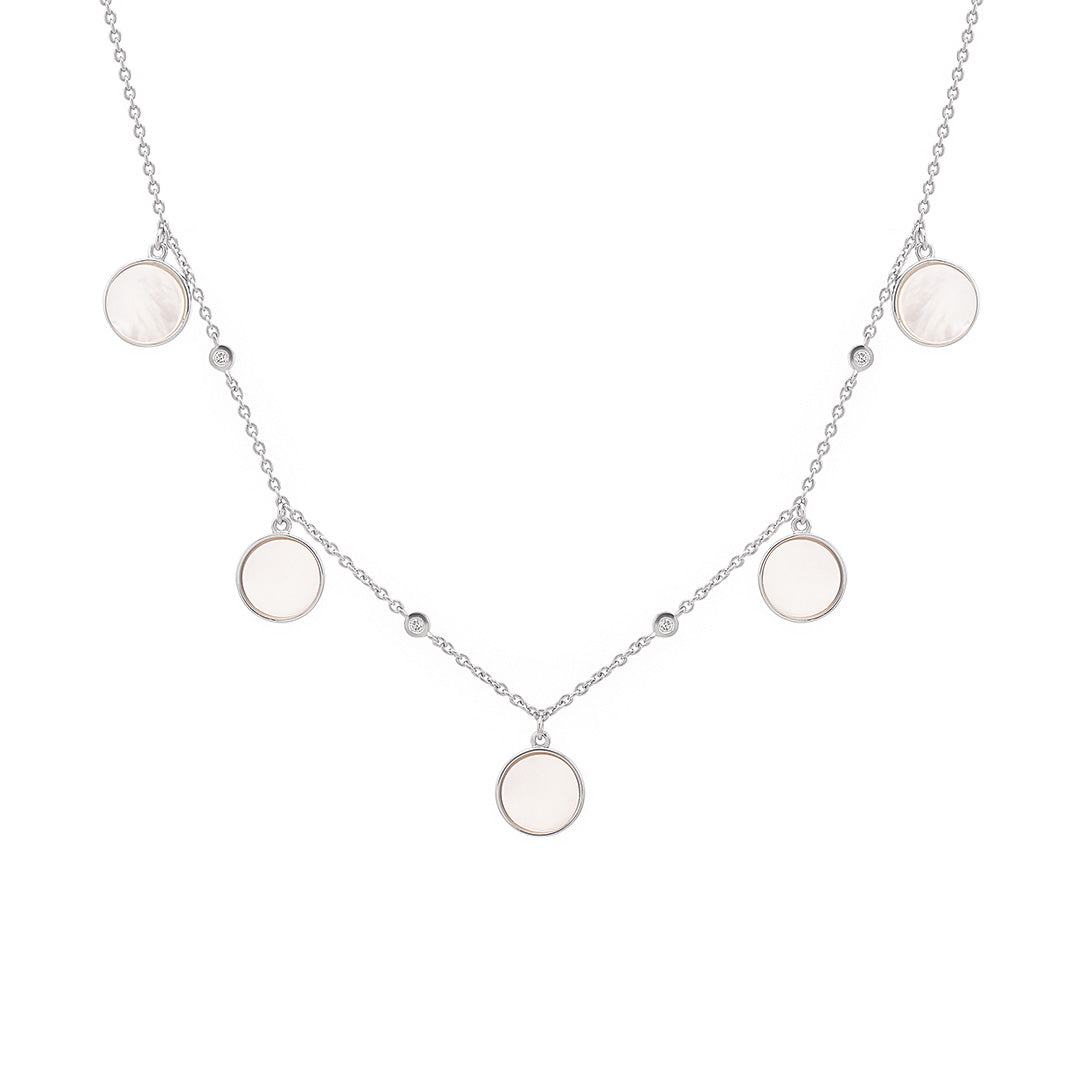 Gump's Signature Diamond & Mother-of-Pearl Pendant Necklace