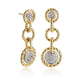 Diamond Twisted Circle Earrings