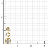 Diamond Twisted Circle Earrings