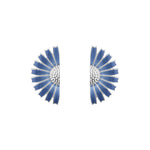 Georg Jensen Blue Half Daisy Earrings