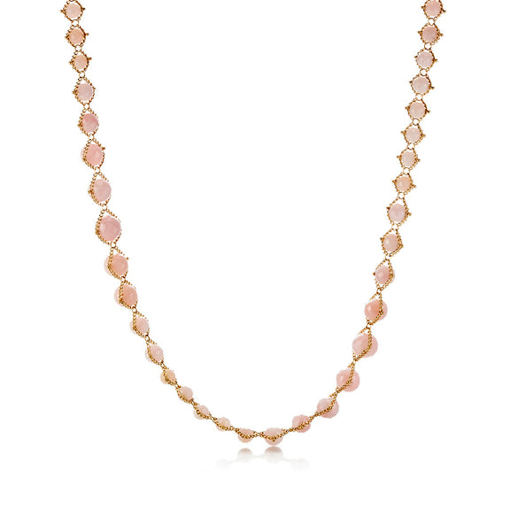 Amáli Pink Opal Woven Necklace