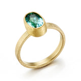 Petra Class Studio Blue-Green Tourmaline Oval Bezel-Set Ring