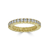 Zydo Yellow Gold Stretch Eternity Ring with Diamonds