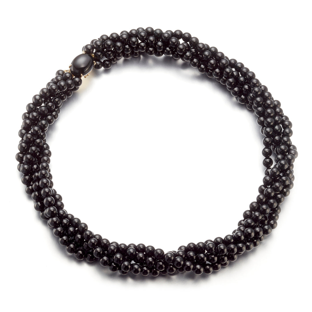 Gump's Signature Black Jade 5-Strand Twist Necklace