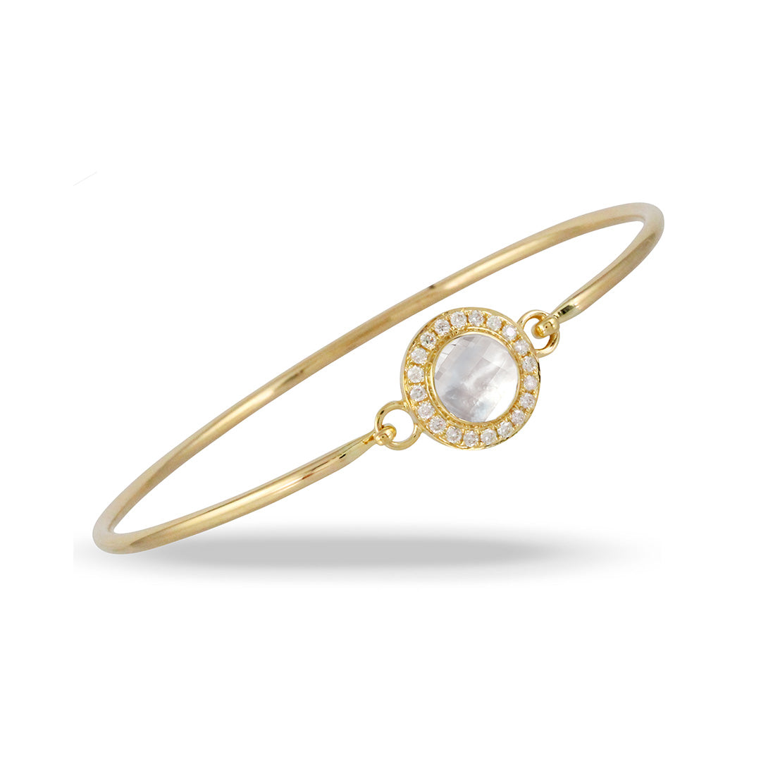 Doves Mother-of-Pearl & Diamond Bangle