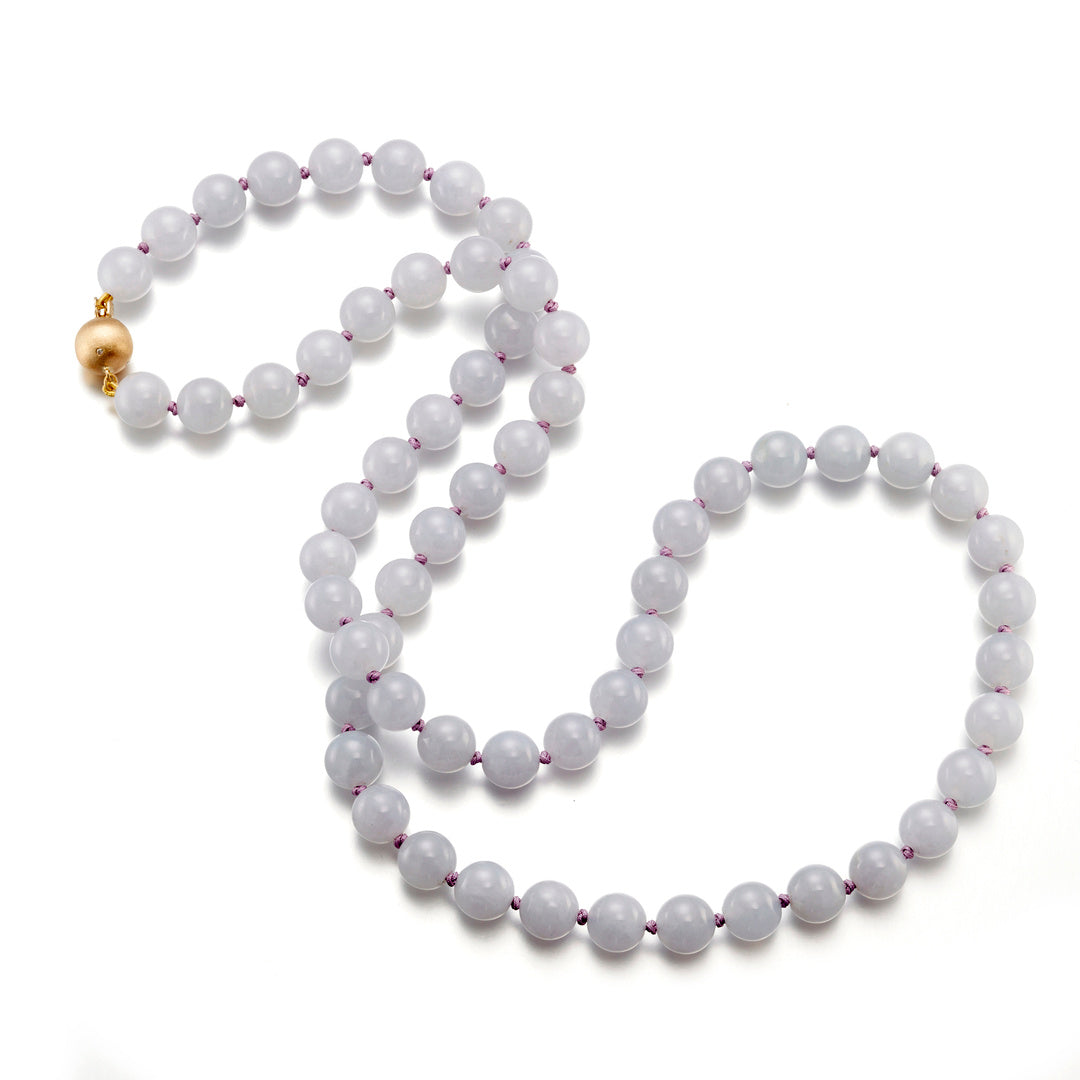 Gump's Signature 9.9mm Lavender Jade Bead Necklace
