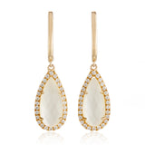 Doves White Orchid Mother-of-Pearl & Diamond Drop Earrings