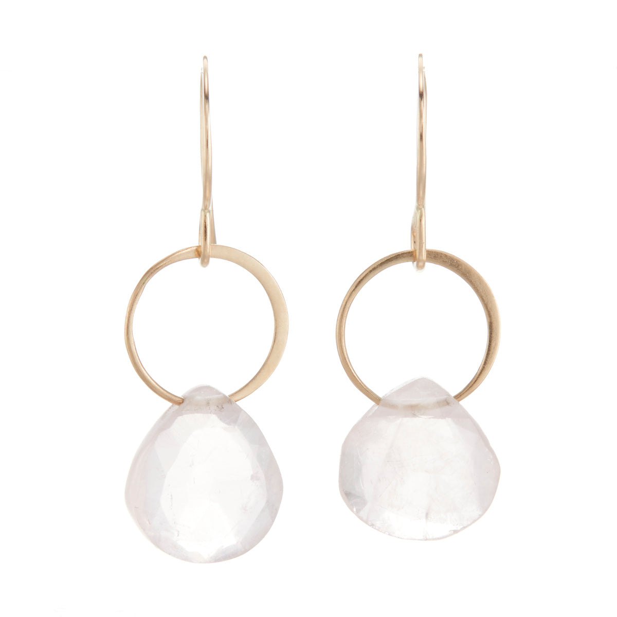 Melissa Joy Manning Rose Quartz Drop Earrings
