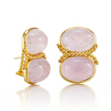 Kunzite Double Rope Earrings