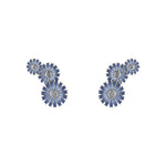 Georg Jensen Blue Daisy Triplet Earrings