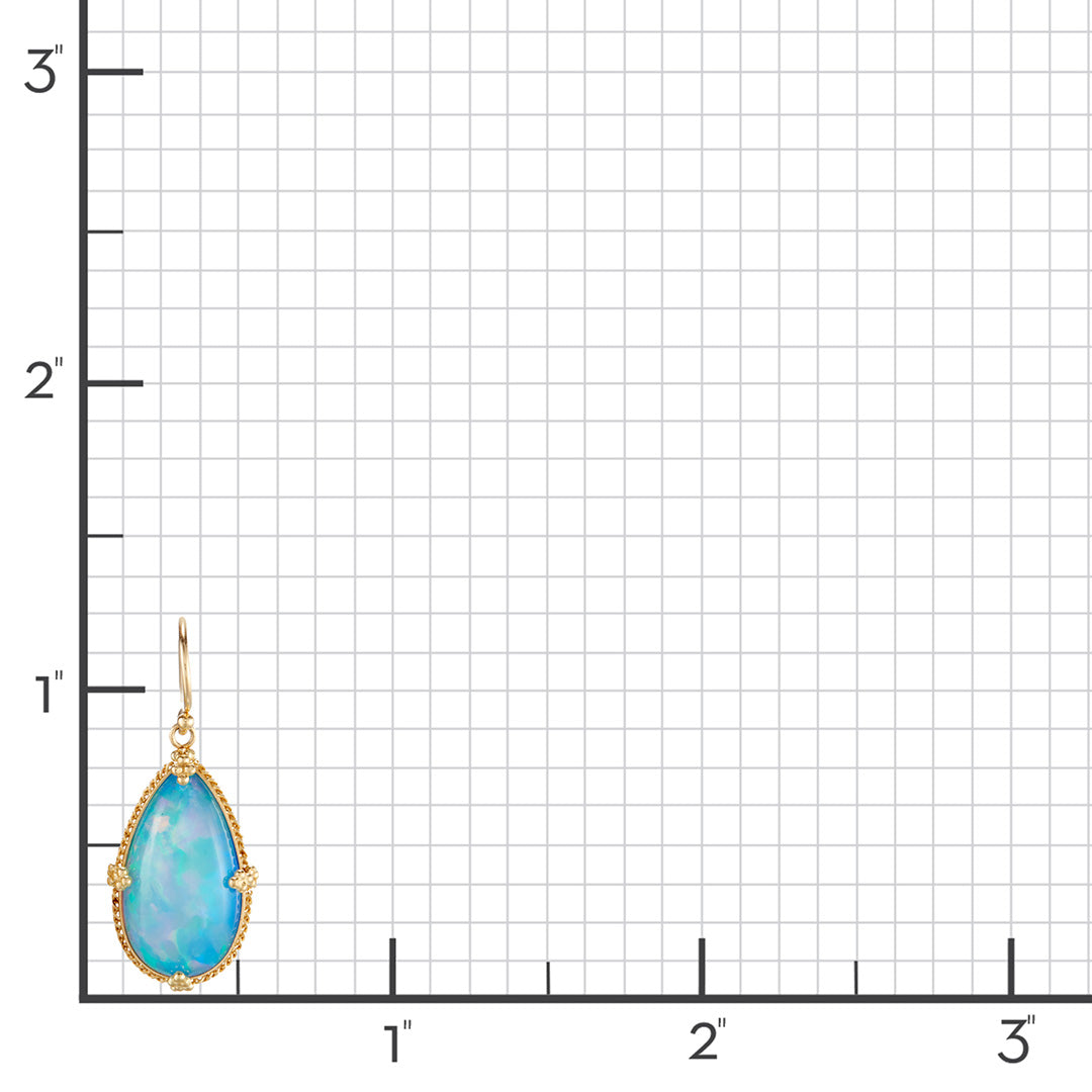 Blue Opal Teardrop Earrings