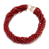 Carnelian 7-Strand Twist Necklace