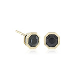 Asscher-Cut Earrings in Black Jade