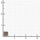 Quadrille Stud Earrings in Smokey Quartz & Diamonds