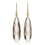 Smokey Quartz Teardrop Earrings
