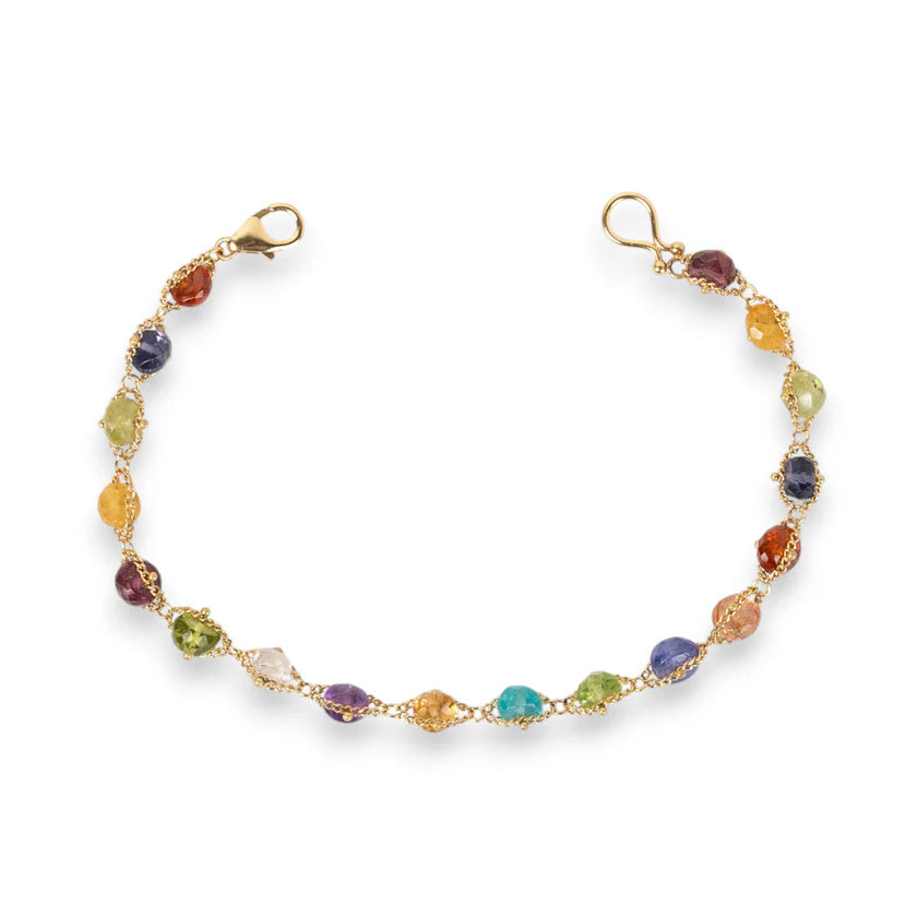 Amáli Multi-Colored Gemstone Woven Bracelet