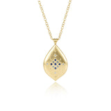 Sapphire Flare Pendant Necklace
