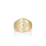Diamond Moon & Stars Shield Ring
