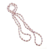 4mm Lavender & White Pearl Rope Necklace