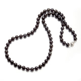 Gump's Signature 8mm Dark Gray Jade Bead Necklace