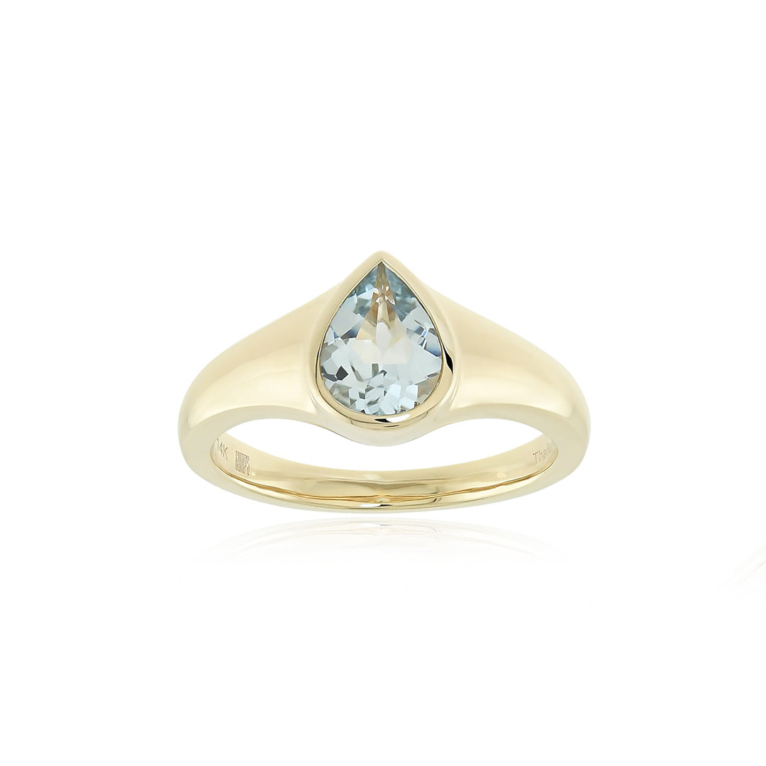 Gump's Signature Raindrop Ring in Aquamarine