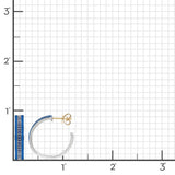 Blue Sapphire & Enamel Hoop Earrings