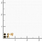 Gemini Earrings in Black Diamonds