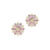 Floribunda Earrings in Pink Sapphires & Diamonds