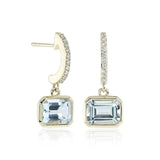 Lowell Earrings in Aquamarines & Diamonds