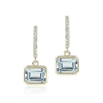 Gump's Signature Lowell Earrings in Aquamarines & Diamonds