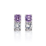 Mosaic Earrings in Amethyst & White Topaz