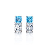Mosaic Earrings in Swiss Blue & White Topaz