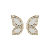 Gump's Signature Butterfly Wing Earrings in Diamonds & Enamel