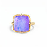 Boulder Opal Square Ring