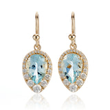 Aria Earrings in Aquamarines & Diamonds