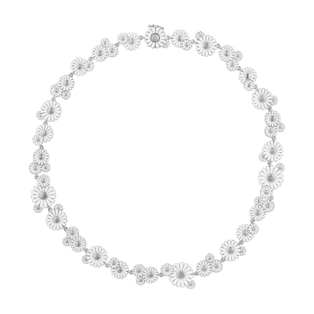 Georg Jensen White Daisy Layered Necklace