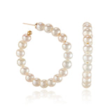 6mm Pearl Hoop Earrings