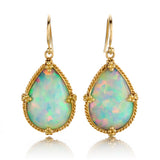 Ethiopian Opal Large Teardrop Earrings