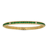 Yellow Gold Stretch Bracelet with Tsavorites